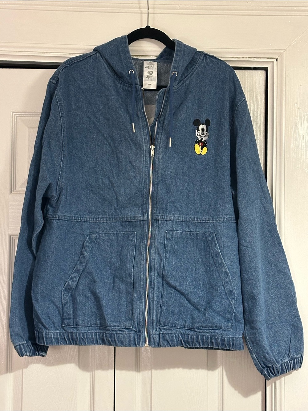 Mickey Mouse Denim Zip Hoodie for Adults